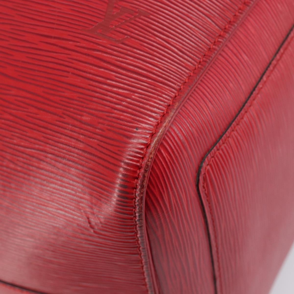 Louis Vuitton Keepall Epi Leather Red Leather Travel Bag Bag (Pre-Owned)