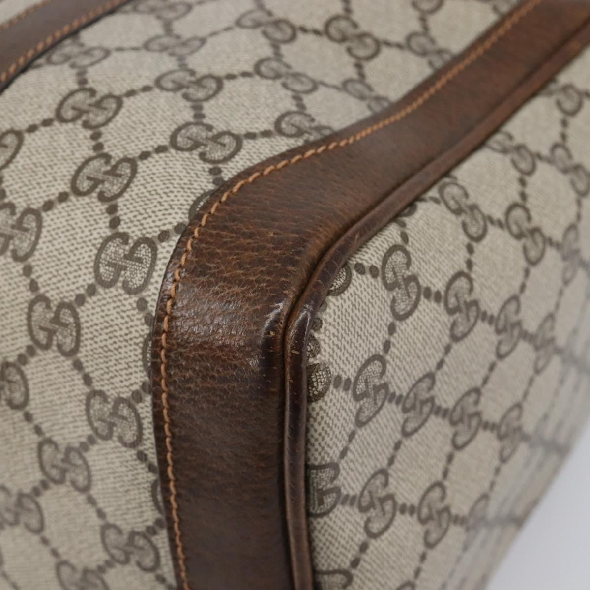 Gucci Gg Supreme Gg Canvas Beige Pvc Handbag (Pre-Owned)