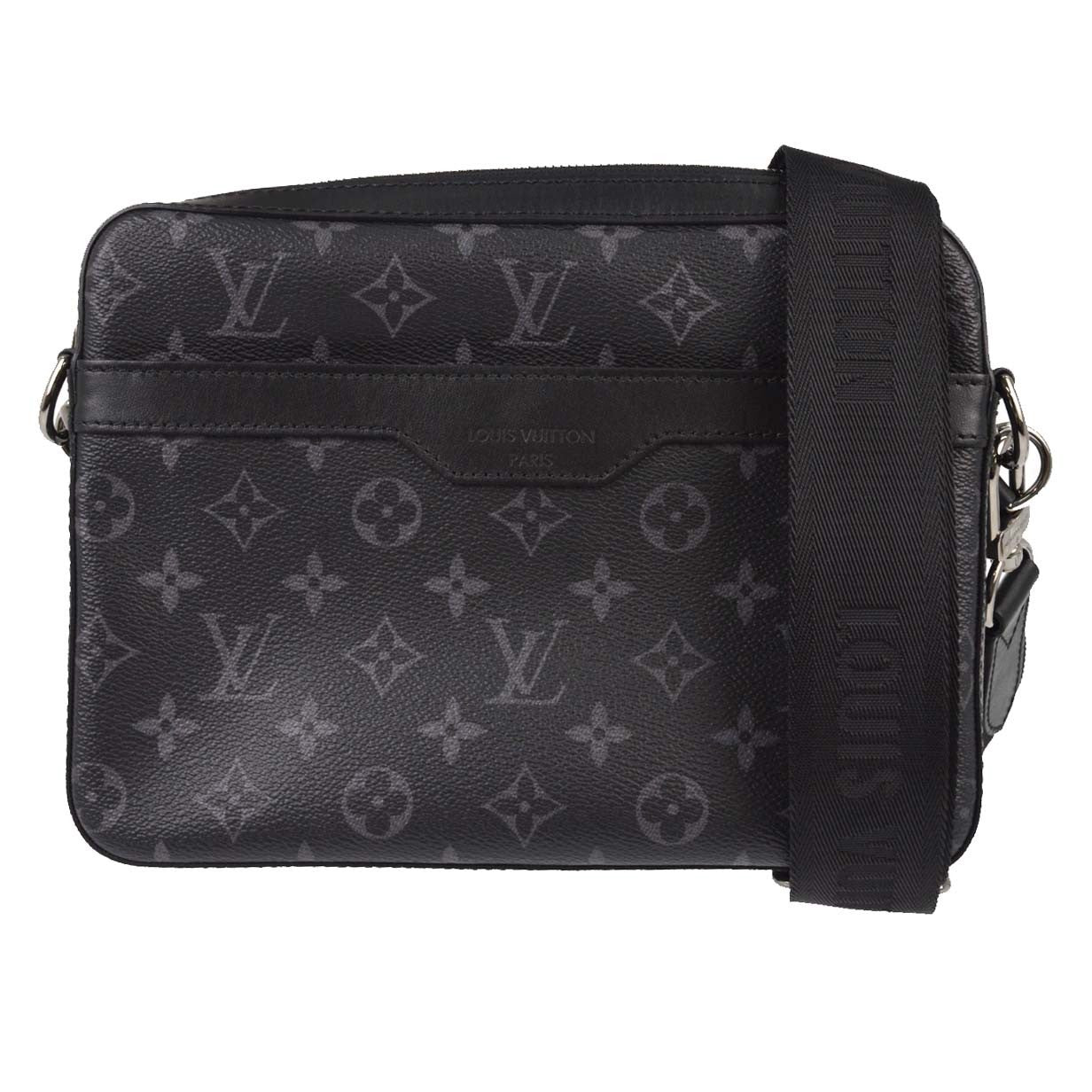 Louis Vuitton Trio Messenger Reverse Monogram Eclipse Canvas Black Canvas Handbag (Pre-Owned)