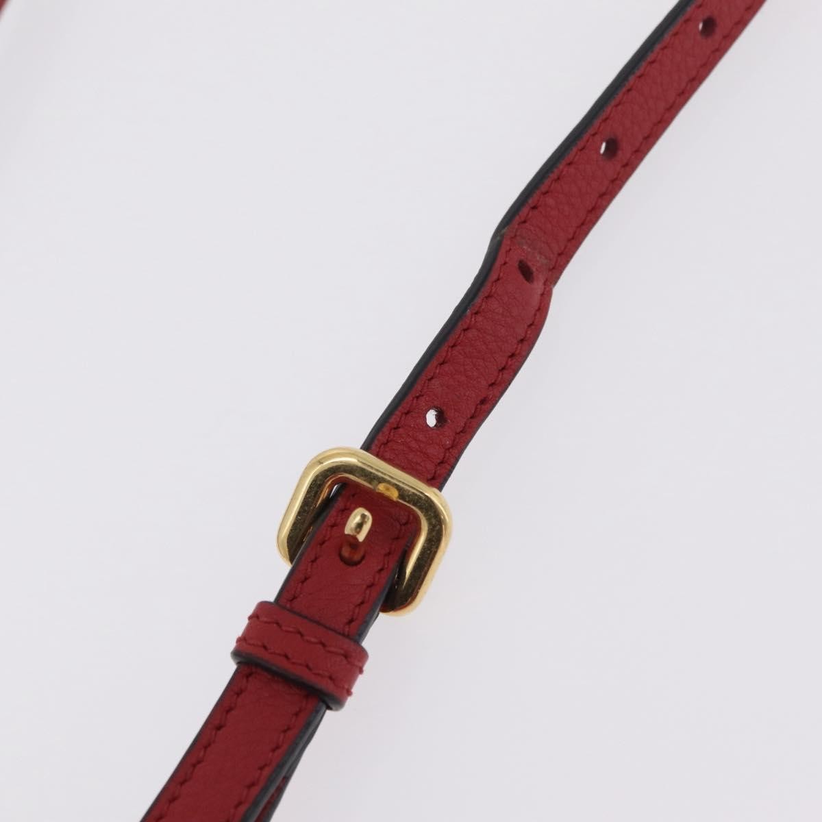Prada Barrel Vitello Phenix Red Leather Crossbody Bag Bag (Pre-Owned)
