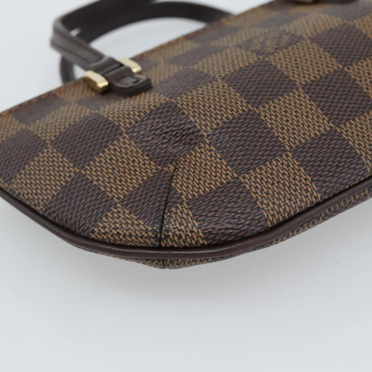 Louis Vuitton Manosque Pochette Damier Brown Canvas Clutche & Pouche Bag (Pre-Owned)