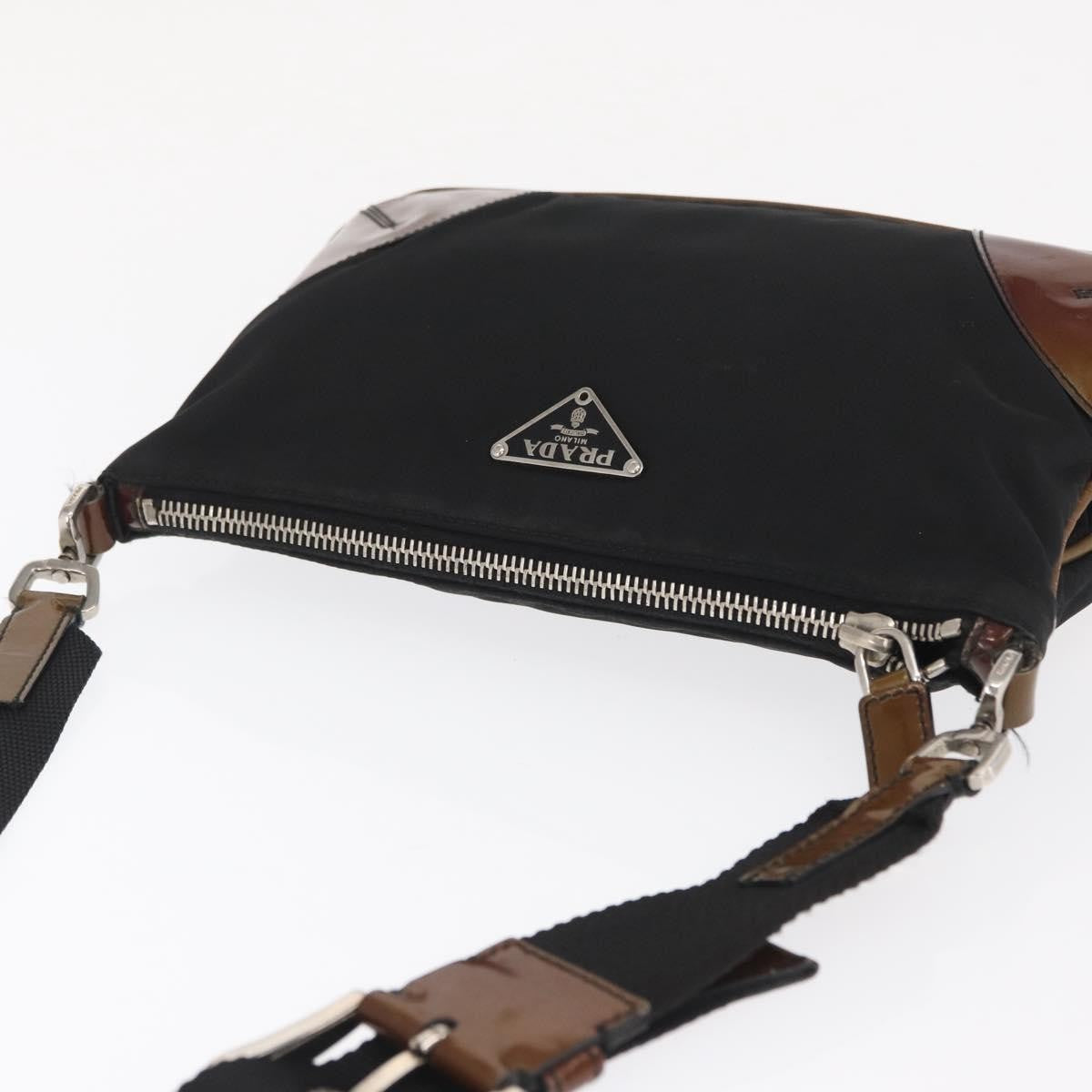 Prada Vintage Tessuto Black Nylon Shoulder Bag Bag (Pre-Owned)
