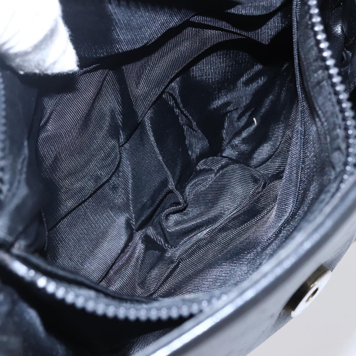 Celine Flap Shoulder Leather Black Leather Shoulder Bag Bag (Pre-Owned)