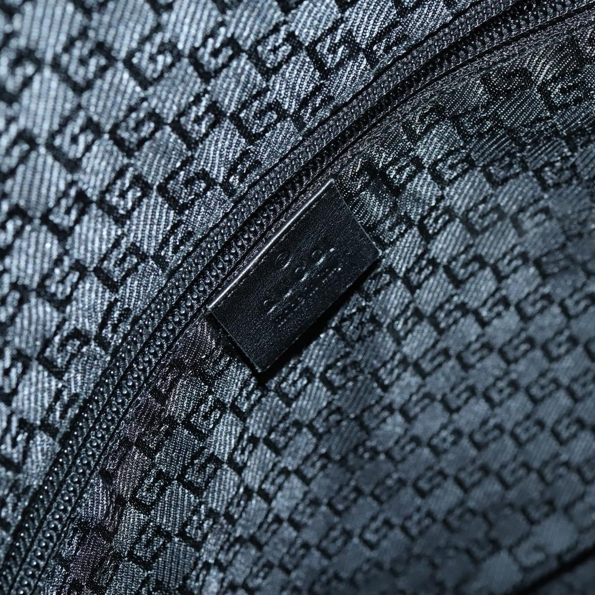 Gucci Vanity Tote Canvas Black Canvas Handbag (Pre-Owned)
