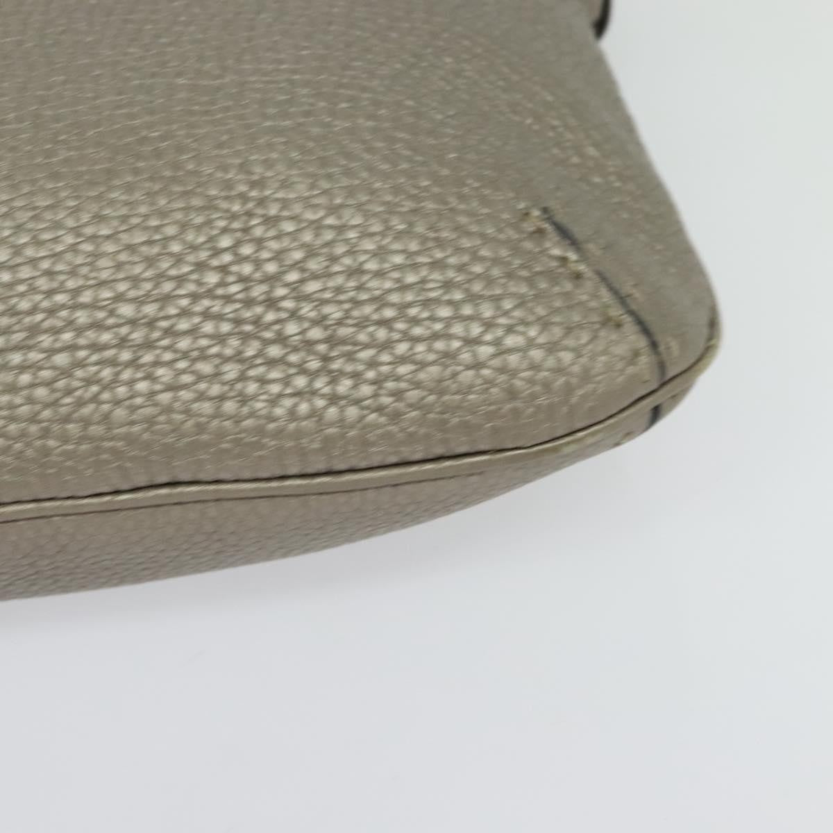 Fendi Selleria Leather Gray Leather Shoulder Bag Bag (Pre-Owned)