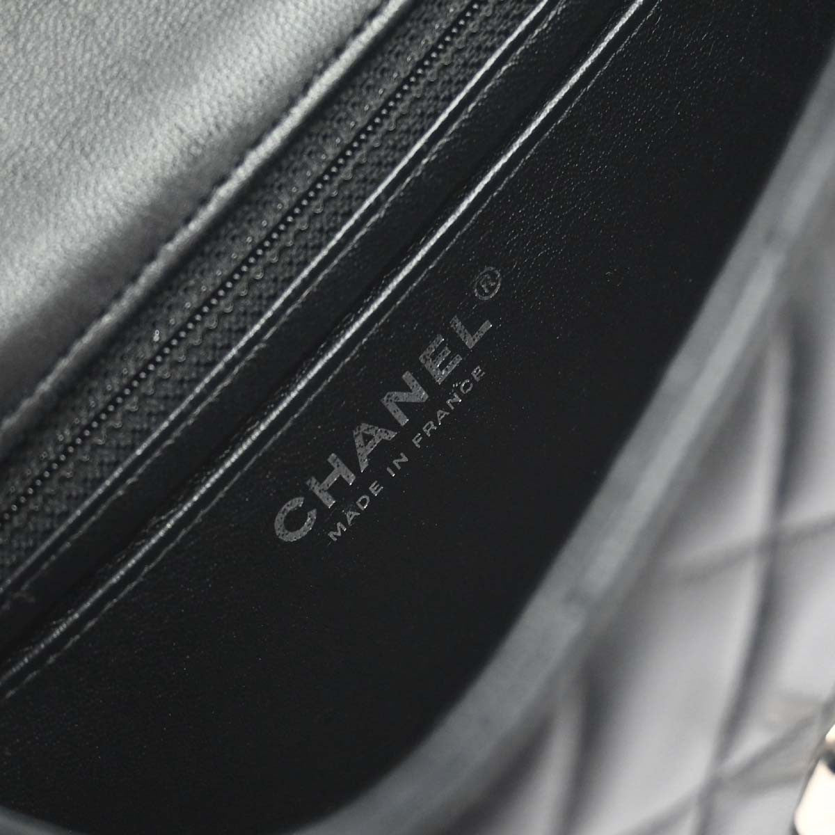 Chanel Classic Single Flap Quilted Lambskin Black Leather Shoulder Bag Bag (Pre-Owned)