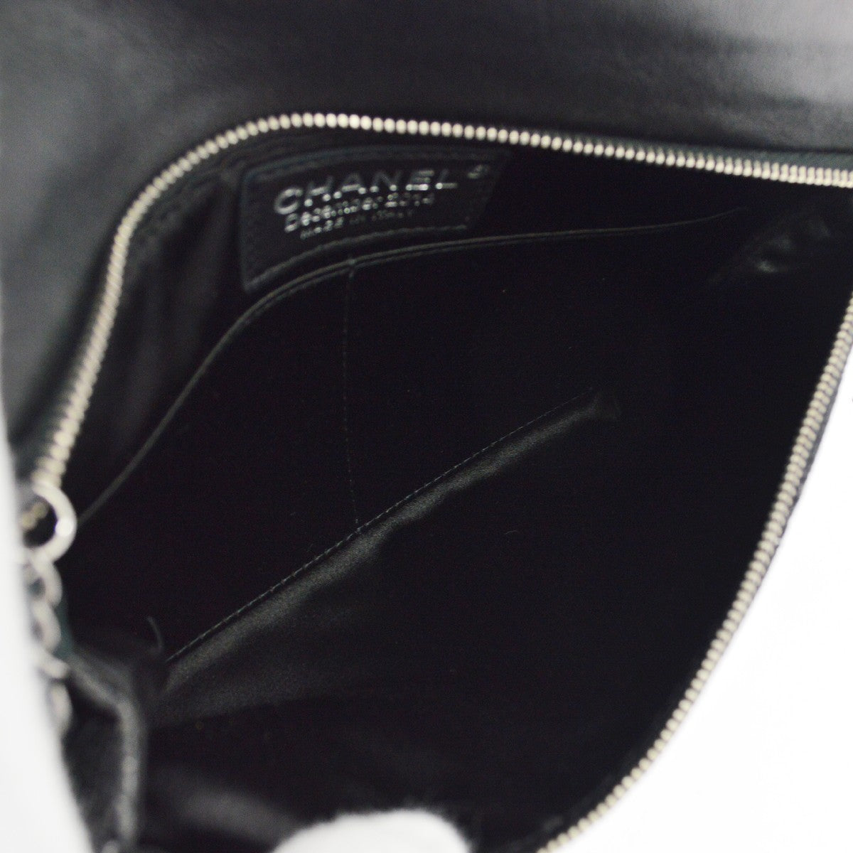 Chanel Chain Flap Quilted Iridescent Fabric Black Glitter Crossbody Bag Bag (Pre-Owned)