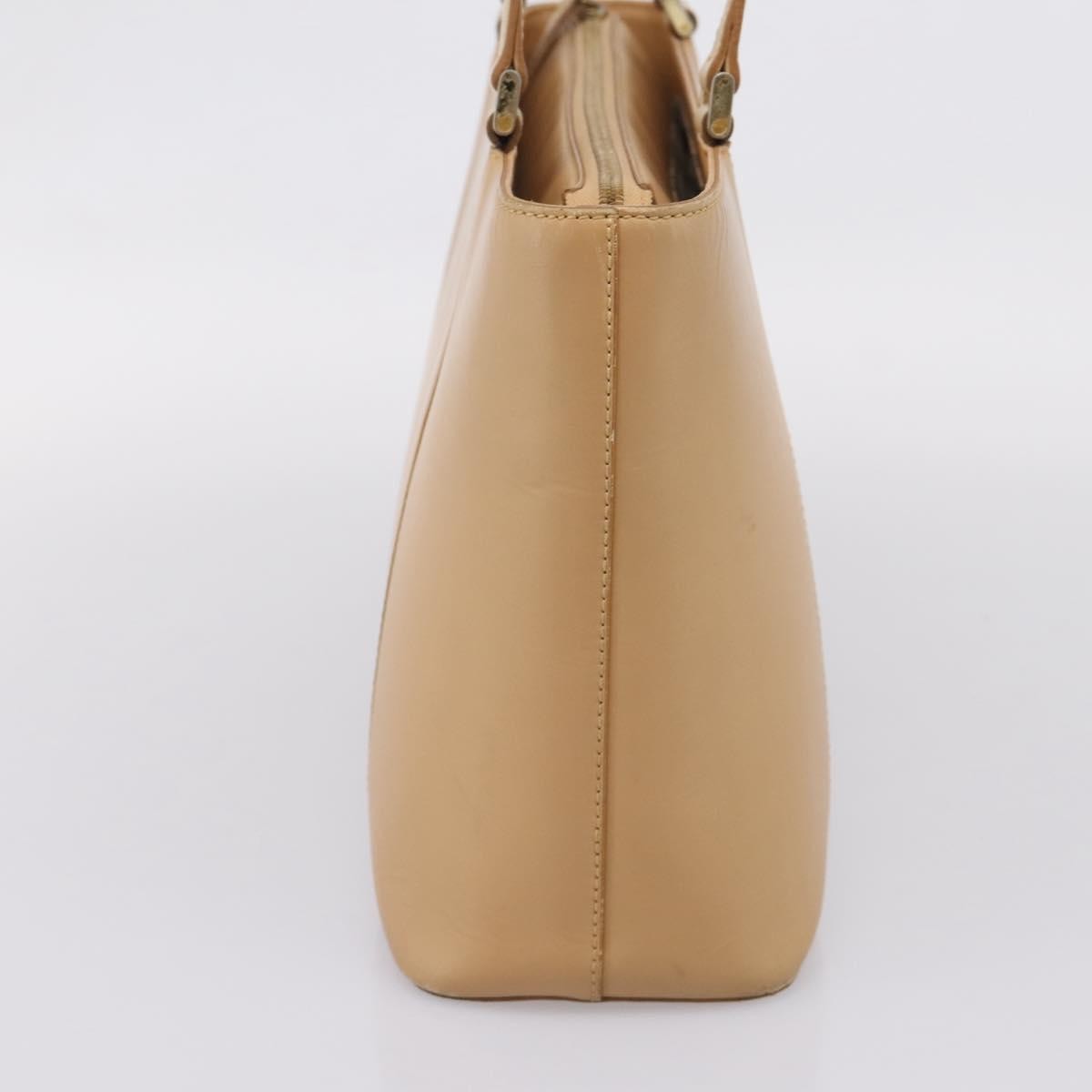 Burberry Handbag Leather Beige Leather Handbag (Pre-Owned)