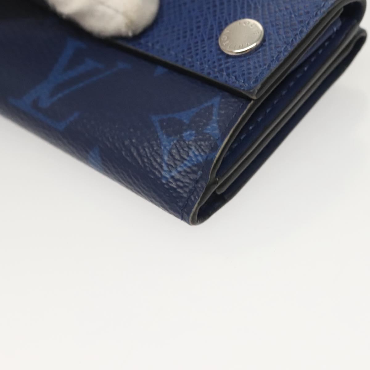 Louis Vuitton Discovery Monogram Taigarama Blue Leather Wallets Accessory (Pre-Owned)