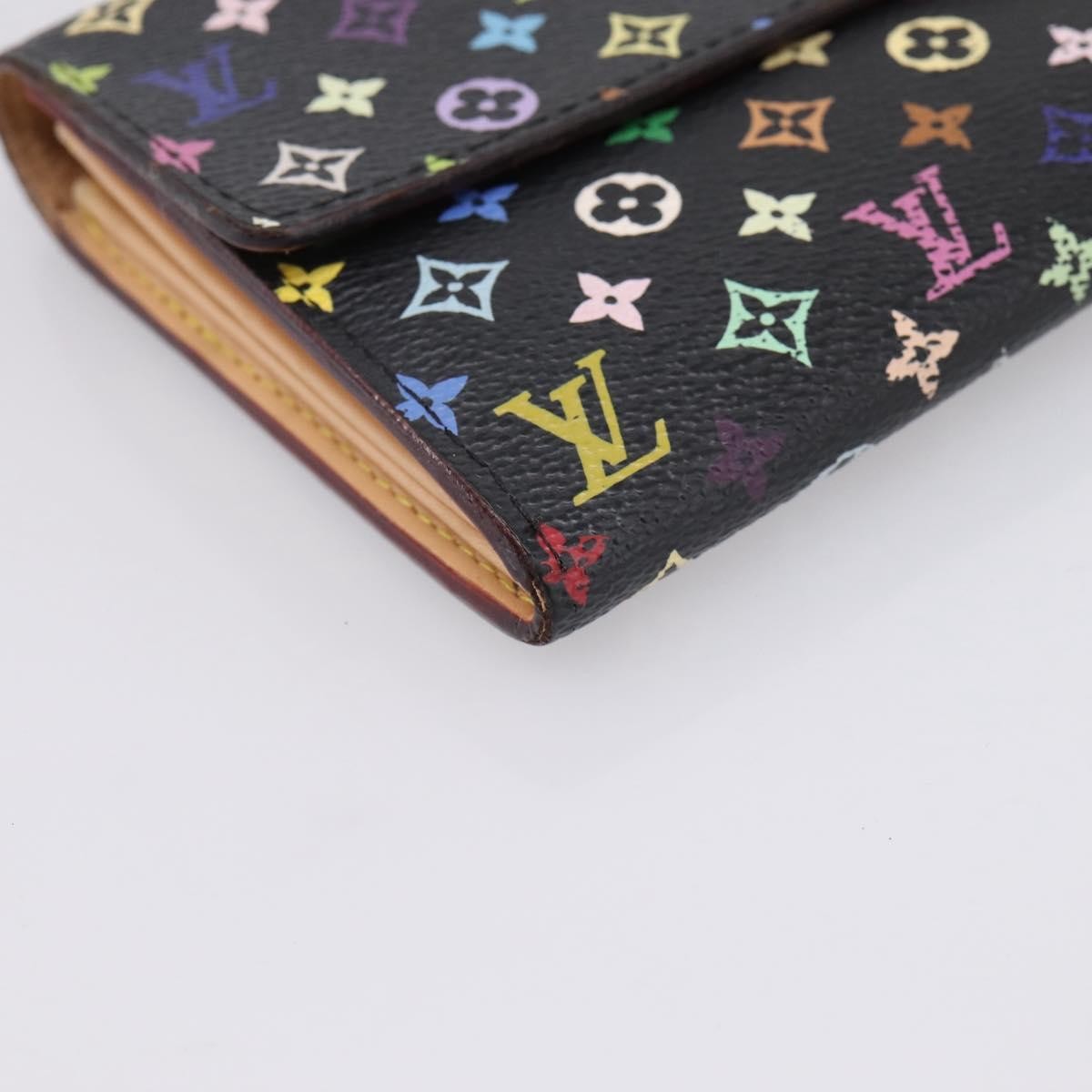 Louis Vuitton Sarah Monogram Multicolor Black Canvas Wallets Accessory (Pre-Owned)