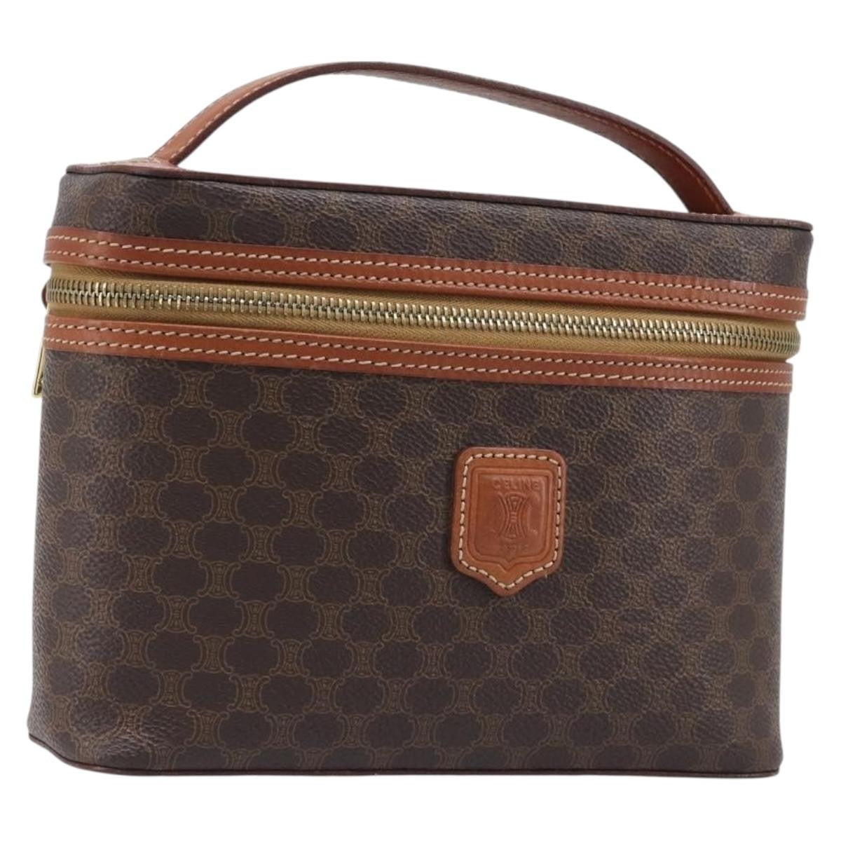 Celine Macadam Vanity Canvas Brown Canvas Clutche & Pouche Bag (Pre-Owned)