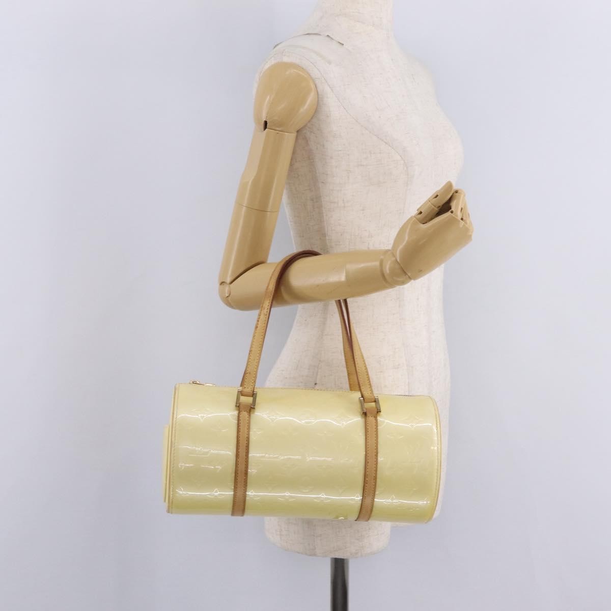 Louis Vuitton Bedford Monogram Vernis Beige Patent_Leather Handbag (Pre-Owned)