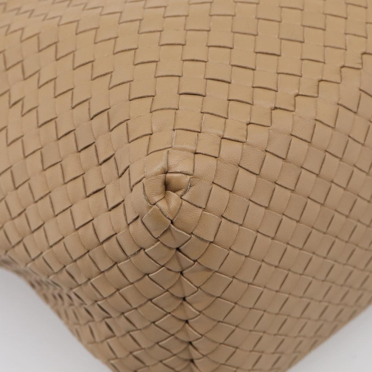 Bottega Veneta Brick Intrecciato Nappa Brown Leather Handbag (Pre-Owned)