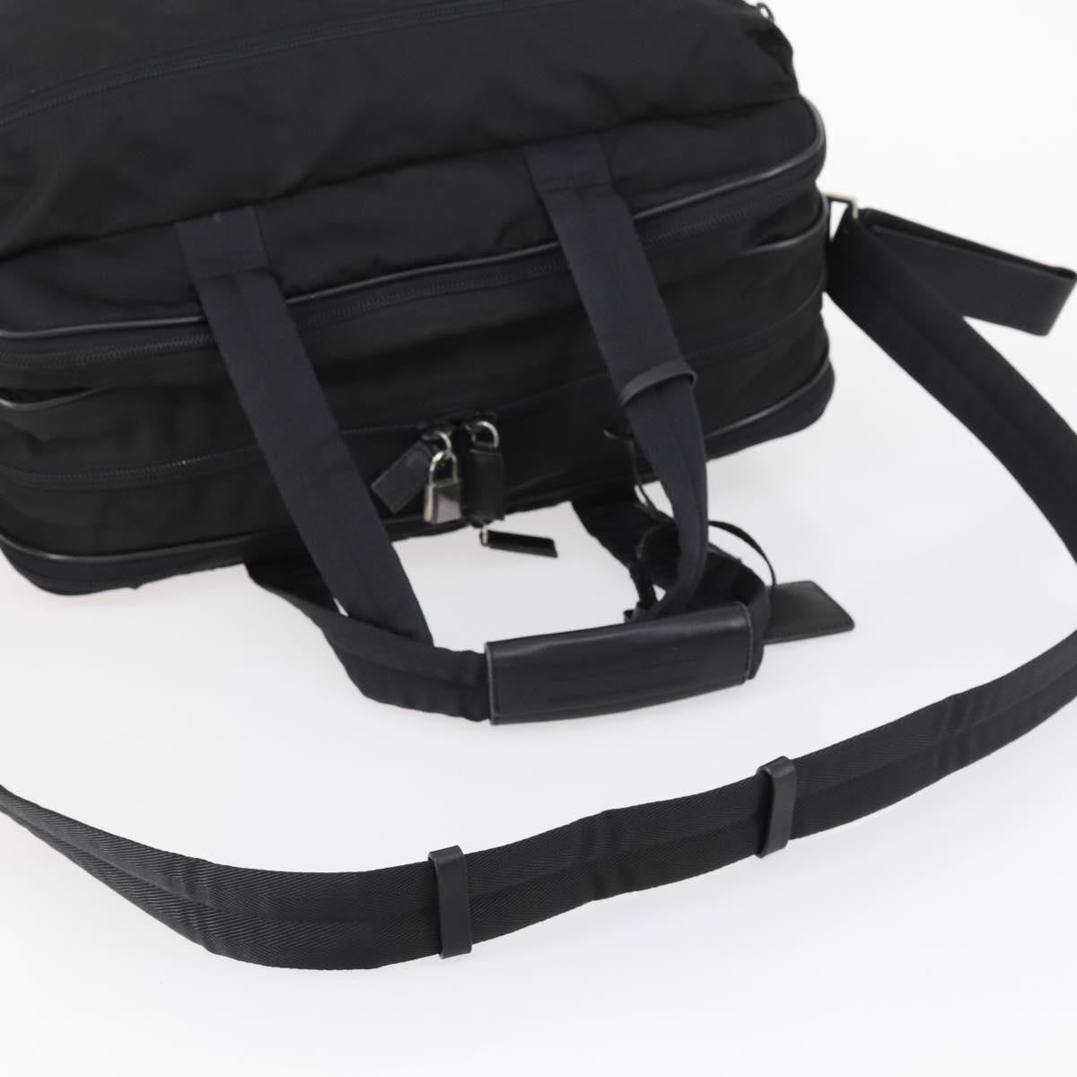Prada Porta Computer Tessuto And Saffiano Leather Black Nylon Briefcase Bag (Pre-Owned)