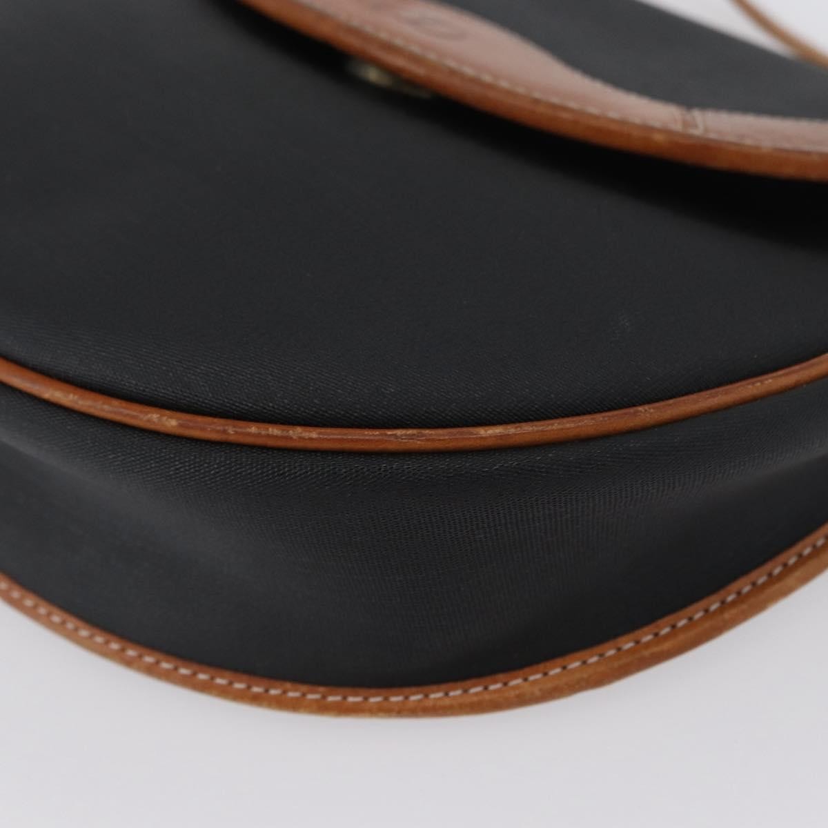 Christian Dior Vintage Canvas Black Canvas Shoulder Bag Bag (Pre-Owned)