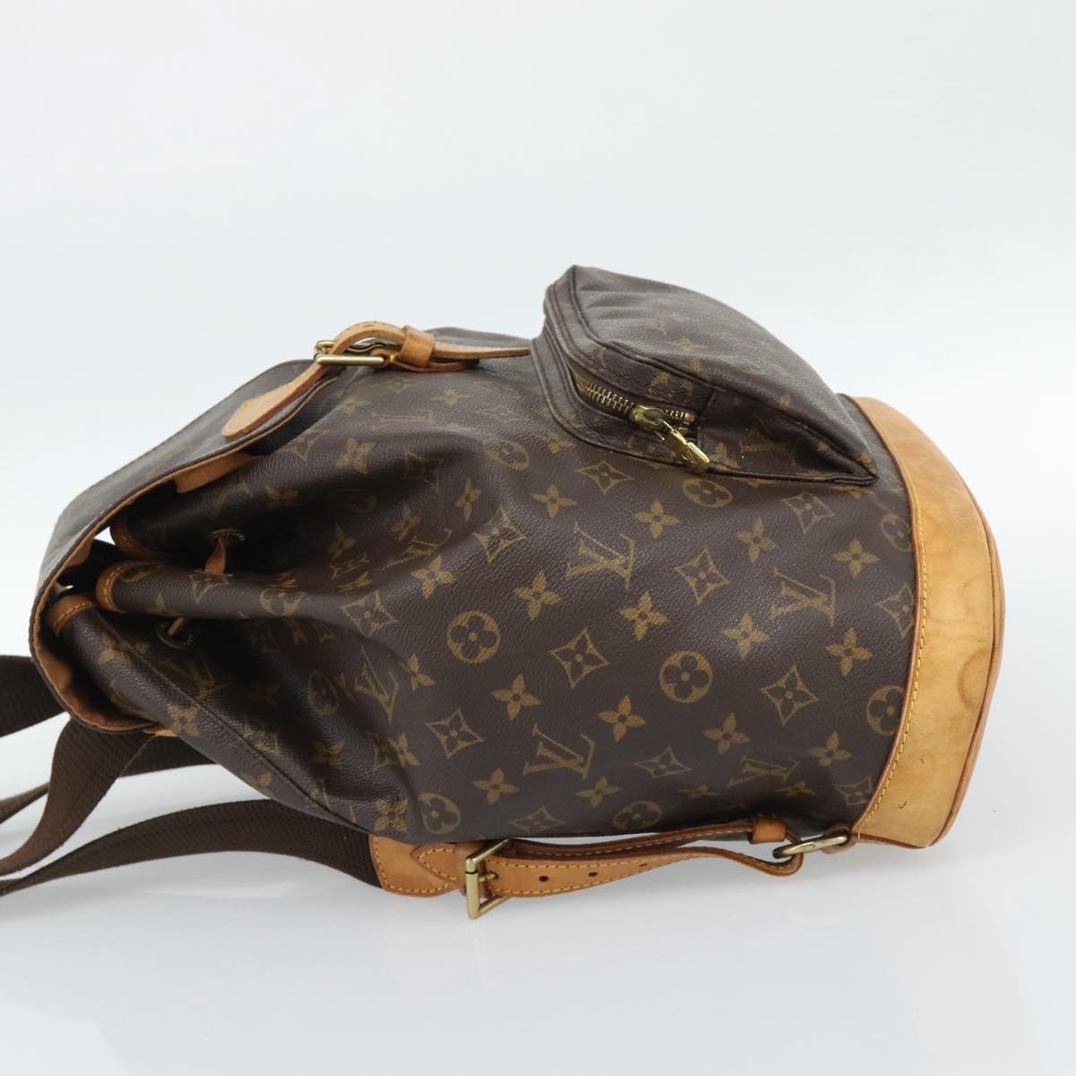 Louis Vuitton Vintage Montsouris Monogram Canvas Brown Canvas Backpack Bag (Pre-Owned)