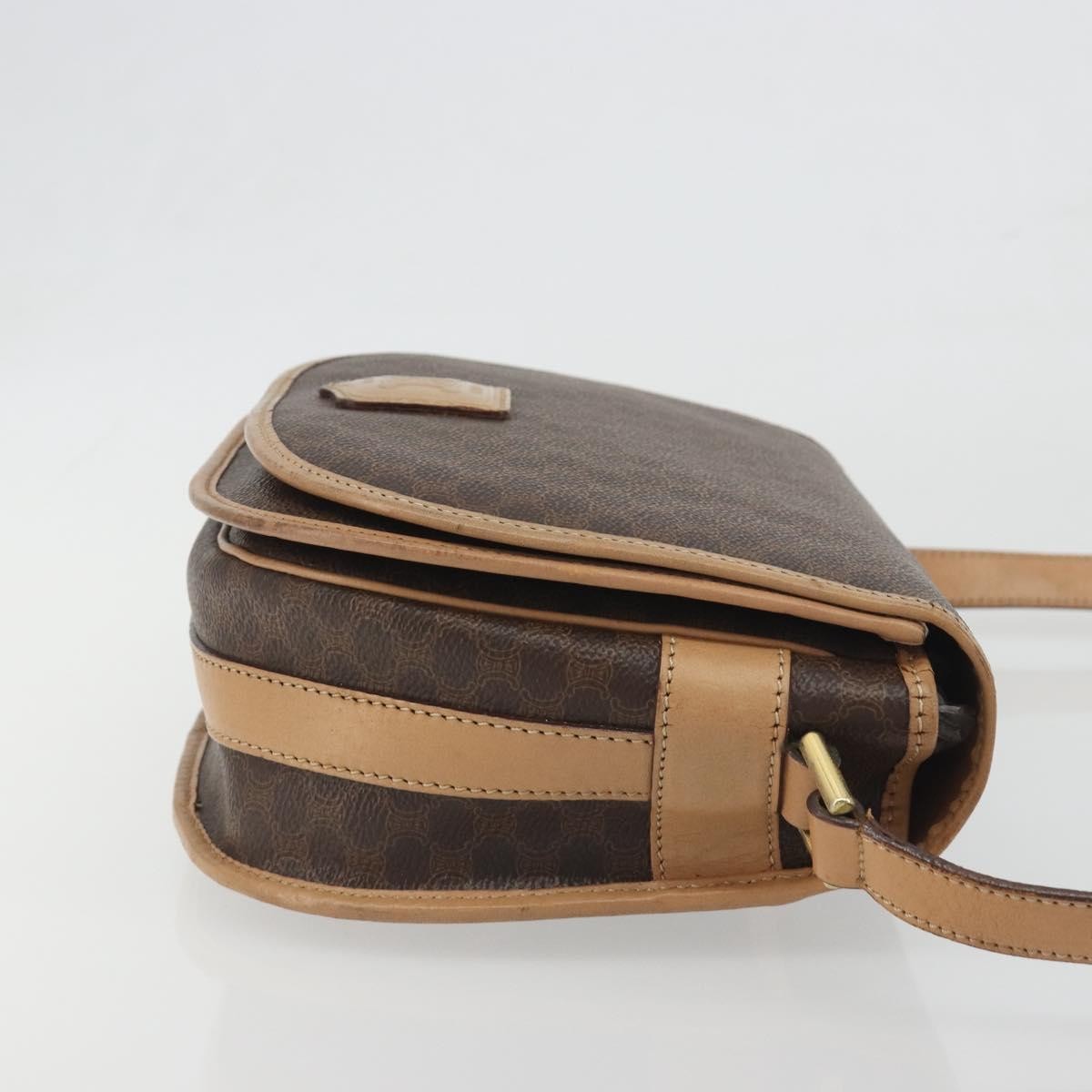 Celine Macadam Canvas Brown Canvas Shoulder Bag Bag (Pre-Owned)