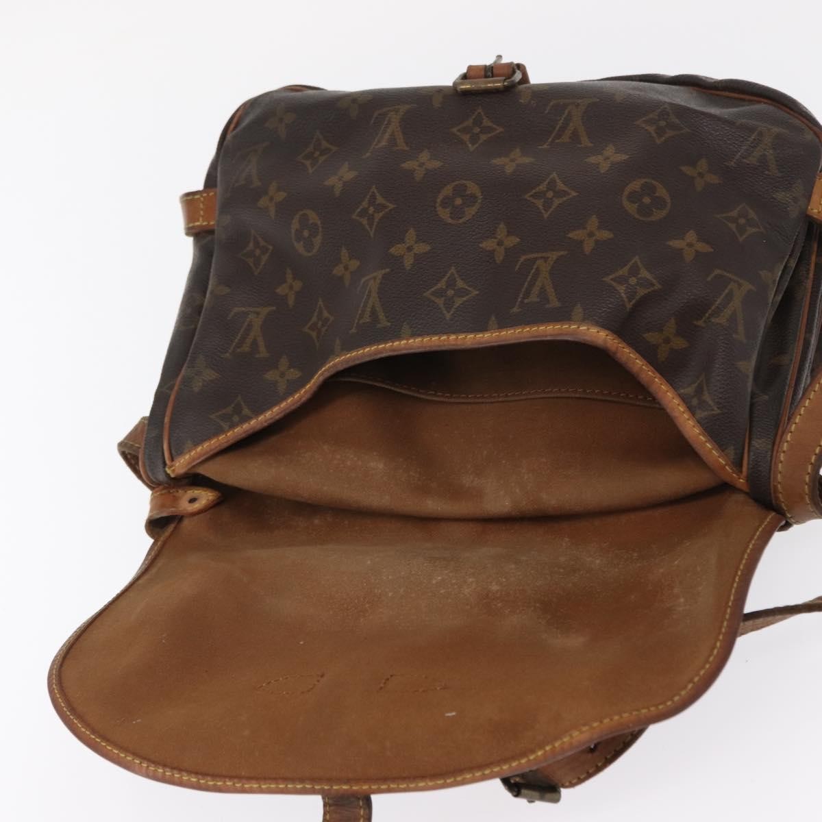 Louis Vuitton Saumur Monogram Canvas Brown Canvas Shoulder Bag Bag (Pre-Owned)