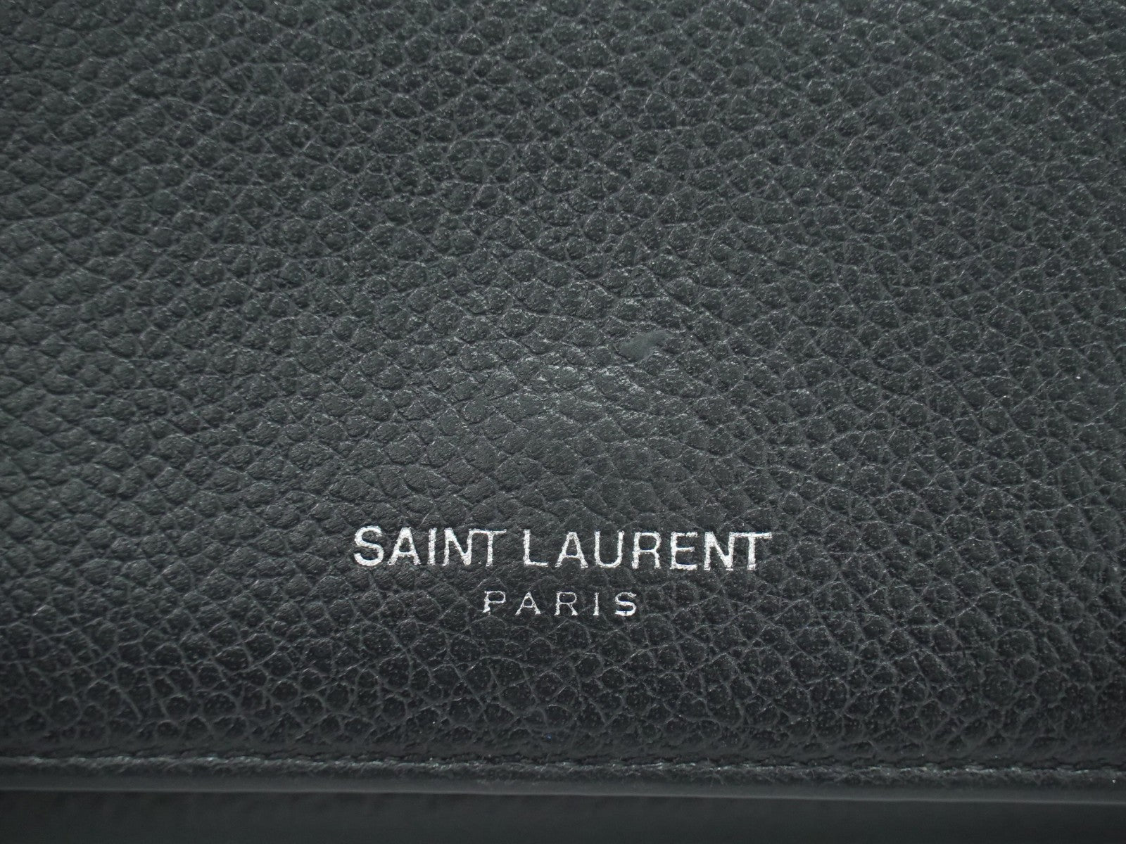 Saint Laurent Compact Matelasse Leather Black Leather Wallets Accessory (Pre-Owned)