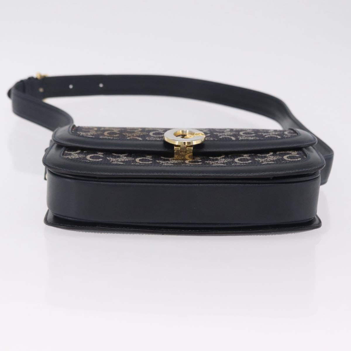 Celine C Sulky Horse Carriage Canvas Navy Canvas Handbag (Pre-Owned)