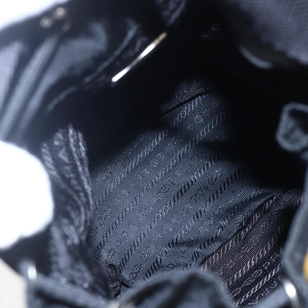 Prada Duet Drawstring Bucket Tessuto Black Nylon Bag (Pre-Owned)