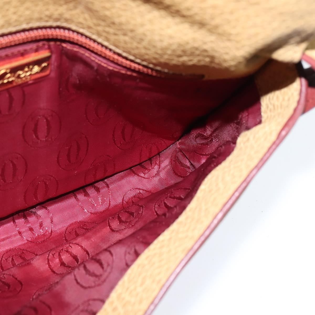 Cartier Must De Cartier Leather Beige Leather Shoulder Bag Bag (Pre-Owned)