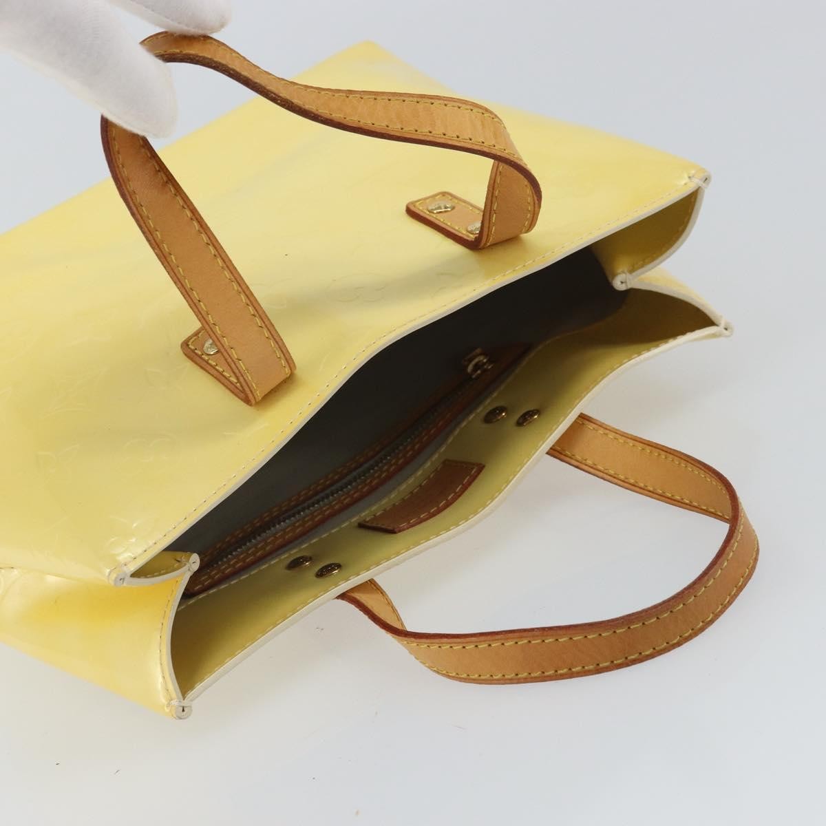 Louis Vuitton Reade Monogram Vernis Yellow Patent_Leather Handbag (Pre-Owned)