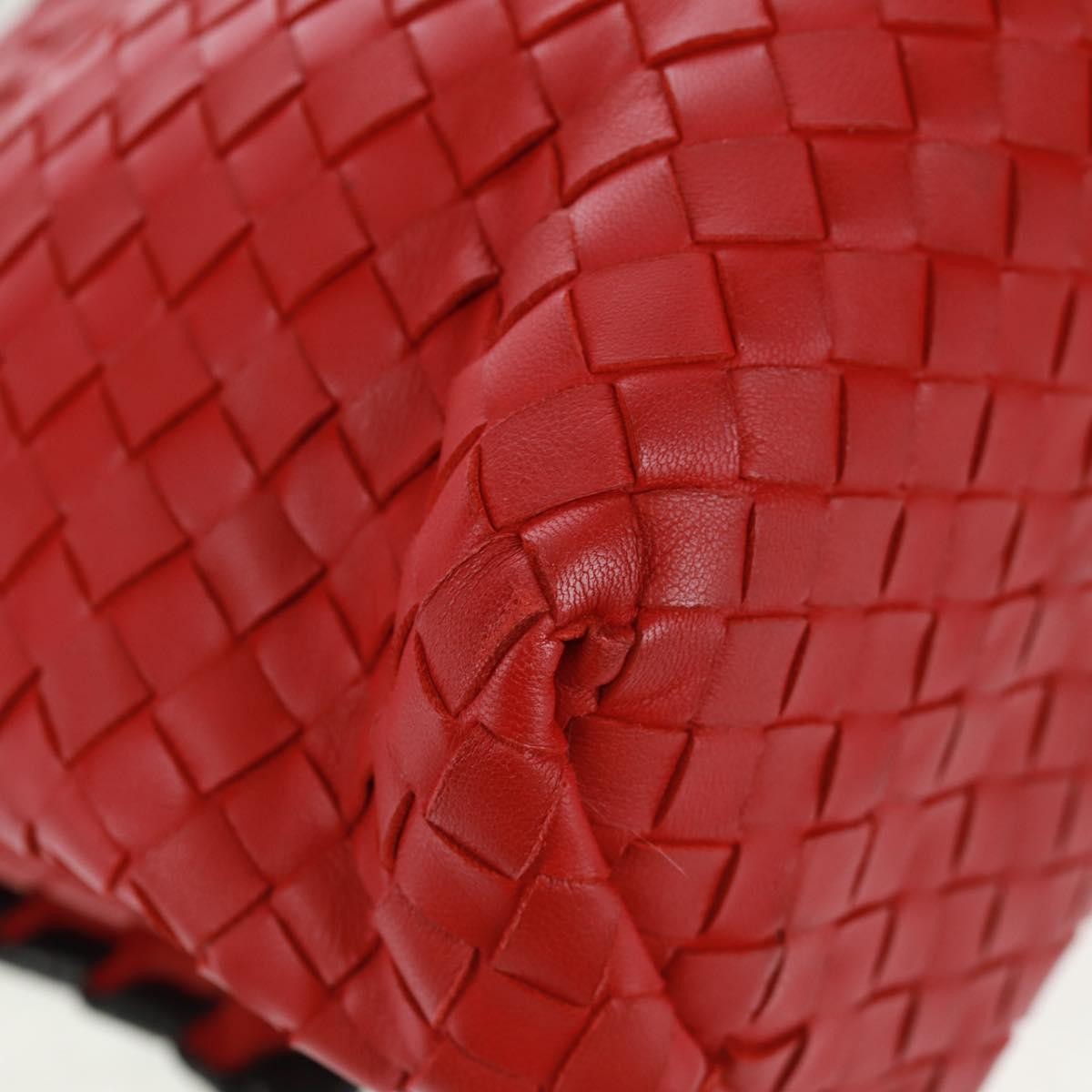 Bottega Veneta Glass Intrecciato Nappa With Snakeskin Red Leather Shoulder Bag Bag (Pre-Owned)
