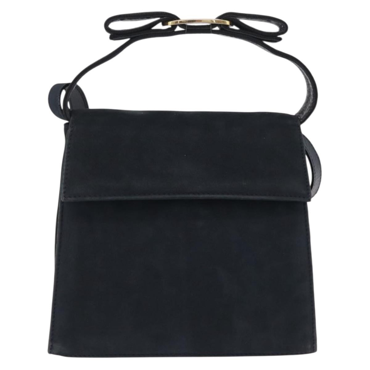 Salvatore Ferragamo Vala Suede Navy Suede Shoulder Bag Bag (Pre-Owned)