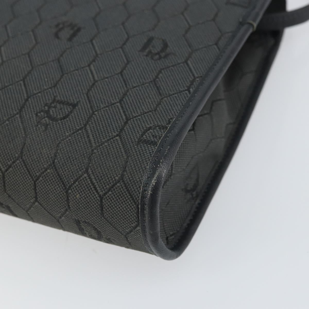 Christian Dior Vintage Honeycomb Flap Coated Canvas Black Pvc Shoulder Bag Bag (Pre-Owned)