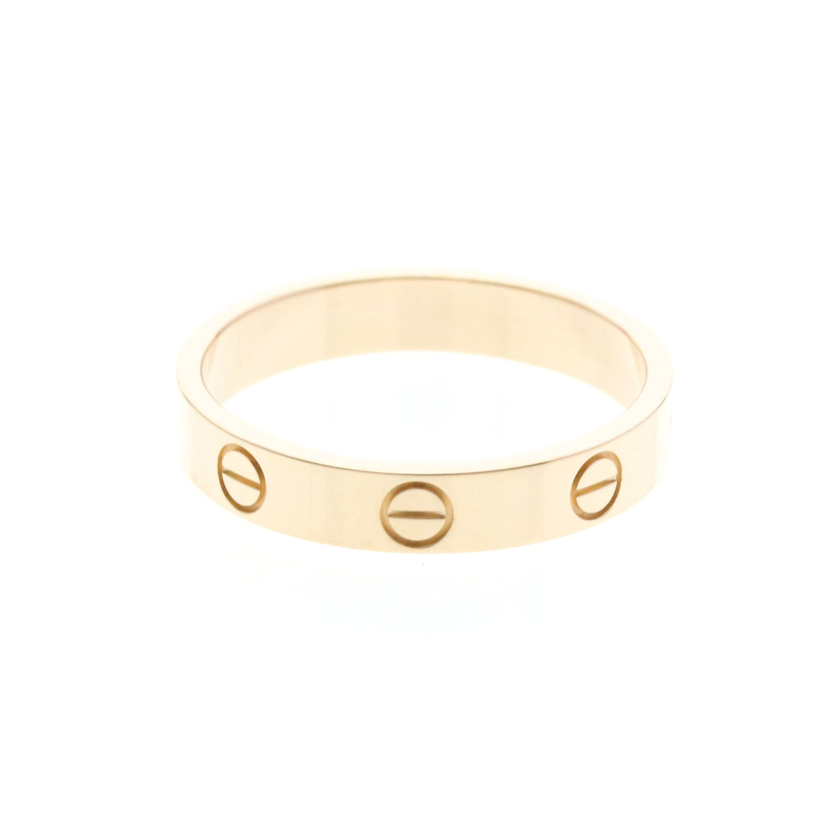 Cartier Love Band 18K White Gold Gold Pink_Gold Ring Jewelry (Pre-Owned)