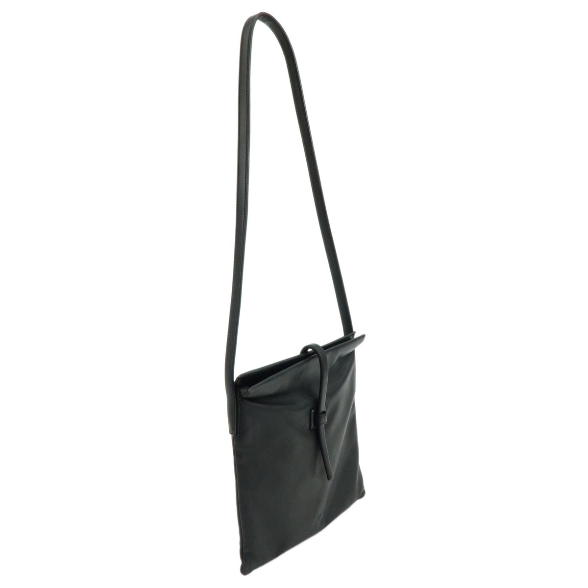 Loewe Vintage Anagram Leather Black Leather Handbag (Pre-Owned)