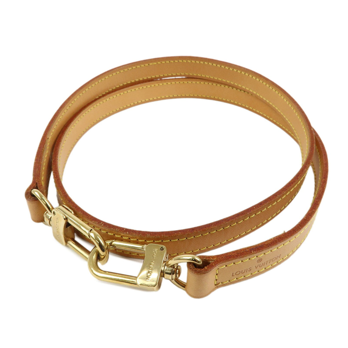 Louis Vuitton Shoulder Strap Vachetta Leather Beige Leather Straps Accessory (Pre-Owned)