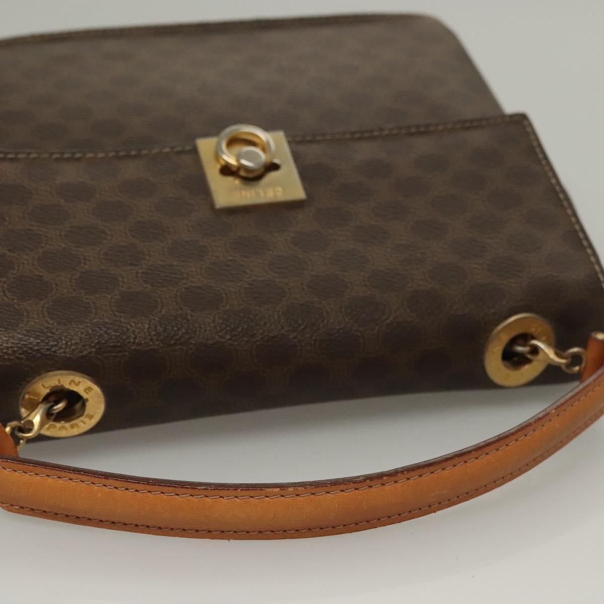 Celine Macadam Macadam With Leather Brown Canvas Handbag (Pre-Owned)
