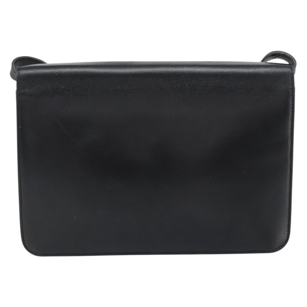 Christian Dior Vintage Leather Black Leather Shoulder Bag Bag (Pre-Owned)