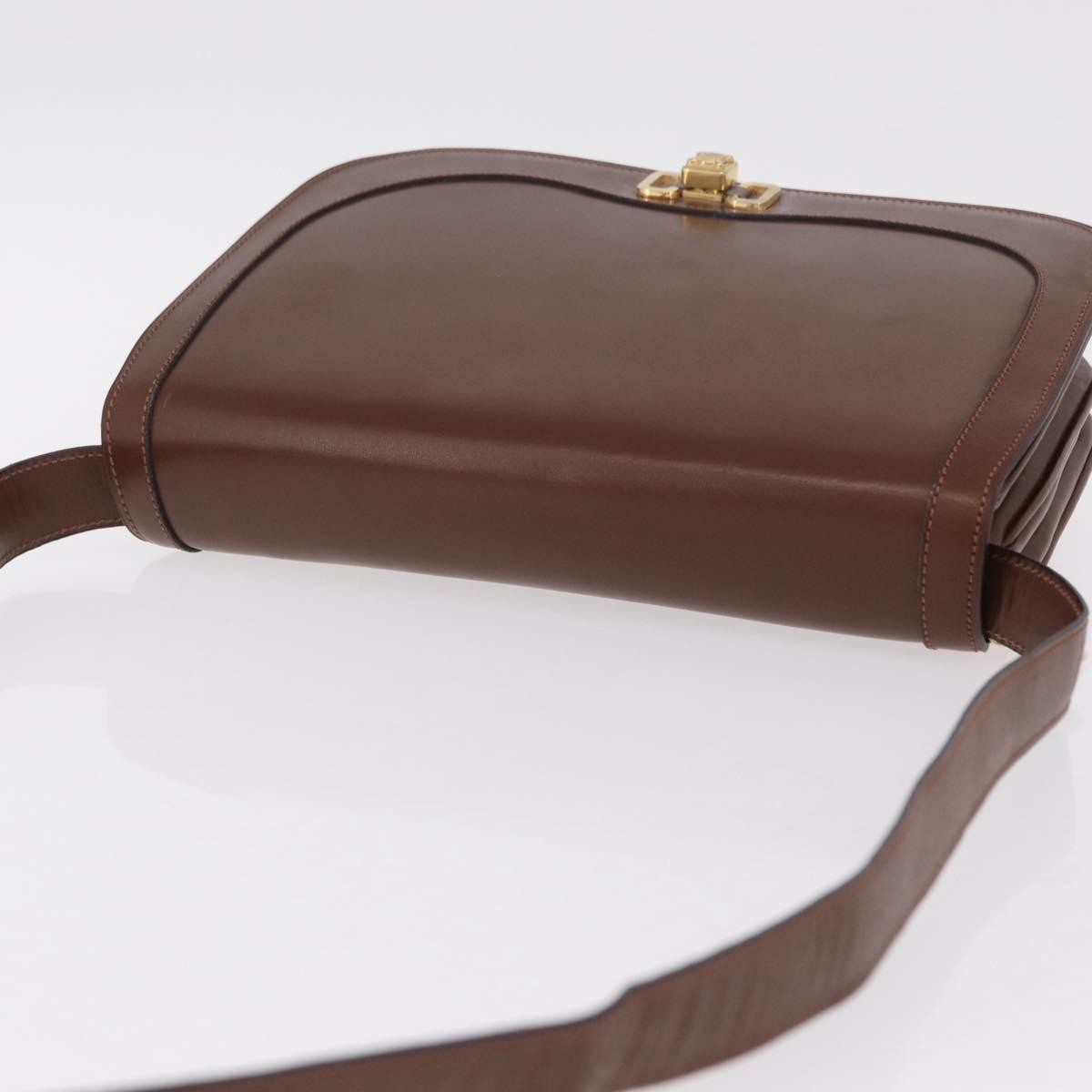 Celine Triomphe Leather Brown Leather Shoulder Bag Bag (Pre-Owned)