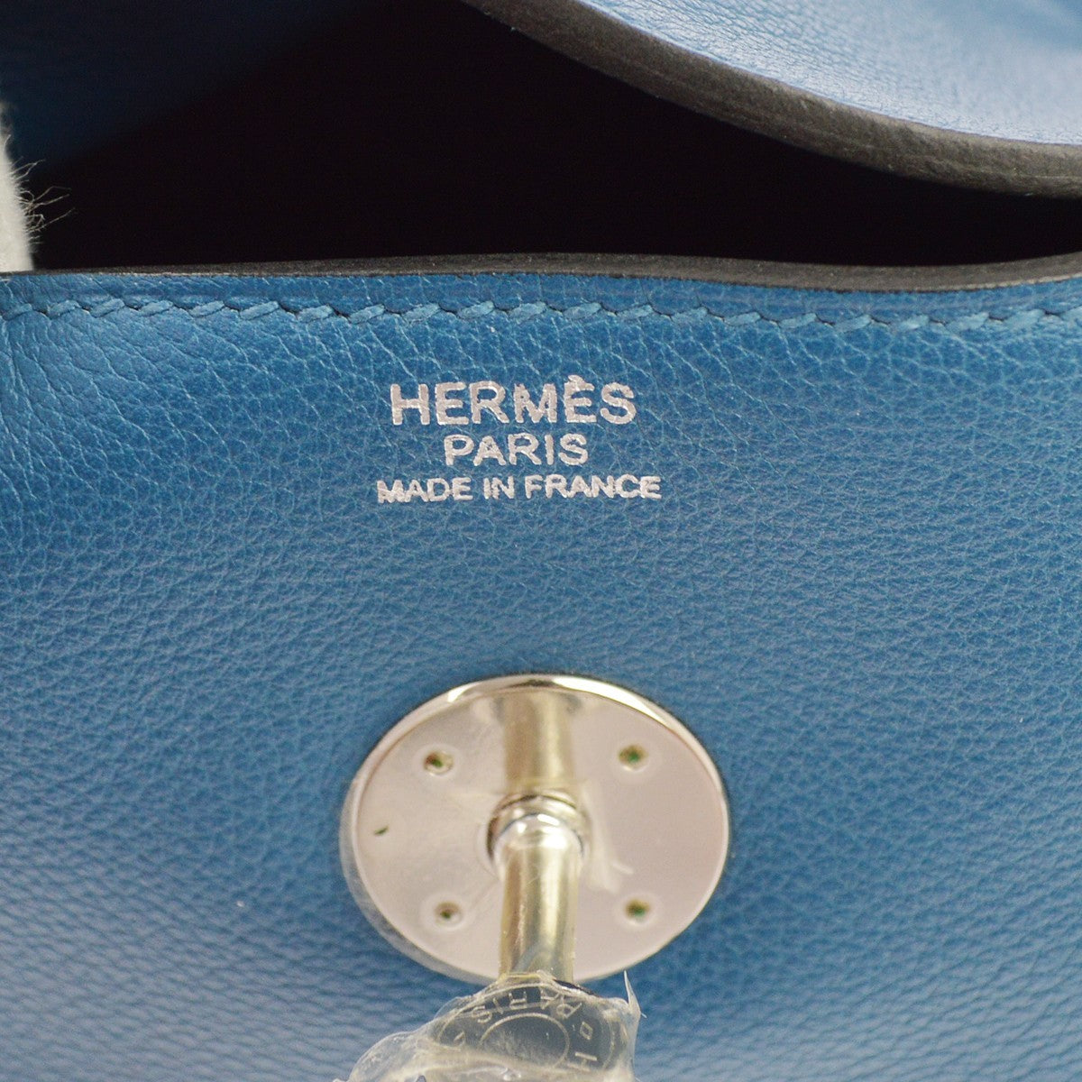 Hermes Lindy Evercolor Blue Leather Shoulder Bag Bag (Pre-Owned)