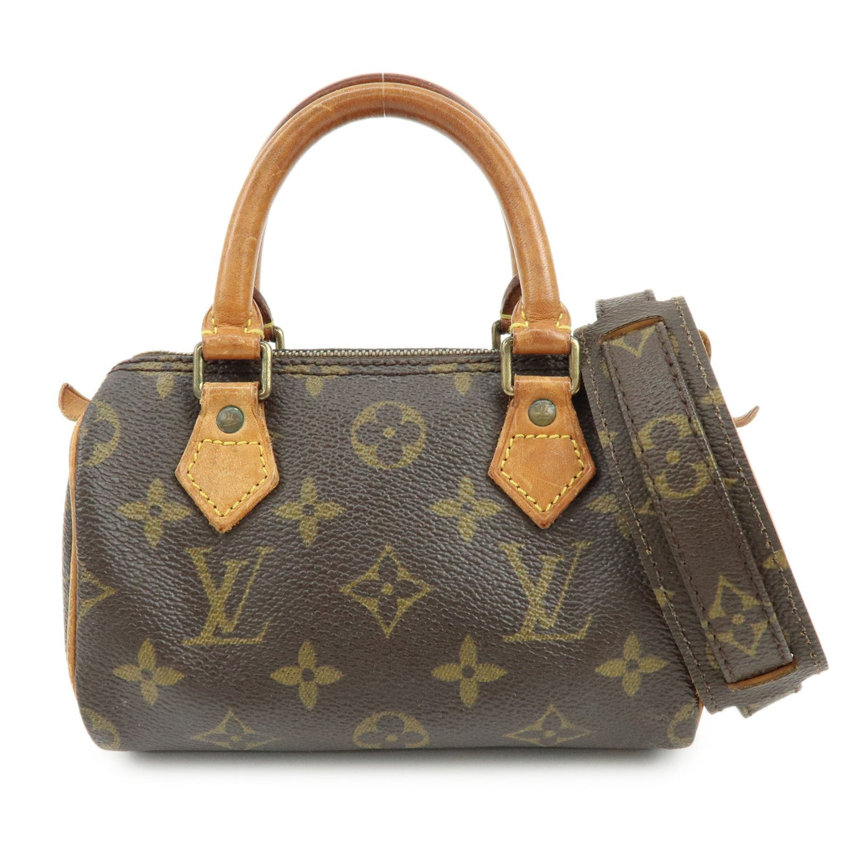 Louis Vuitton Speedy Mini Hl Monogram Canvas Brown Canvas Handbag (Pre-Owned)