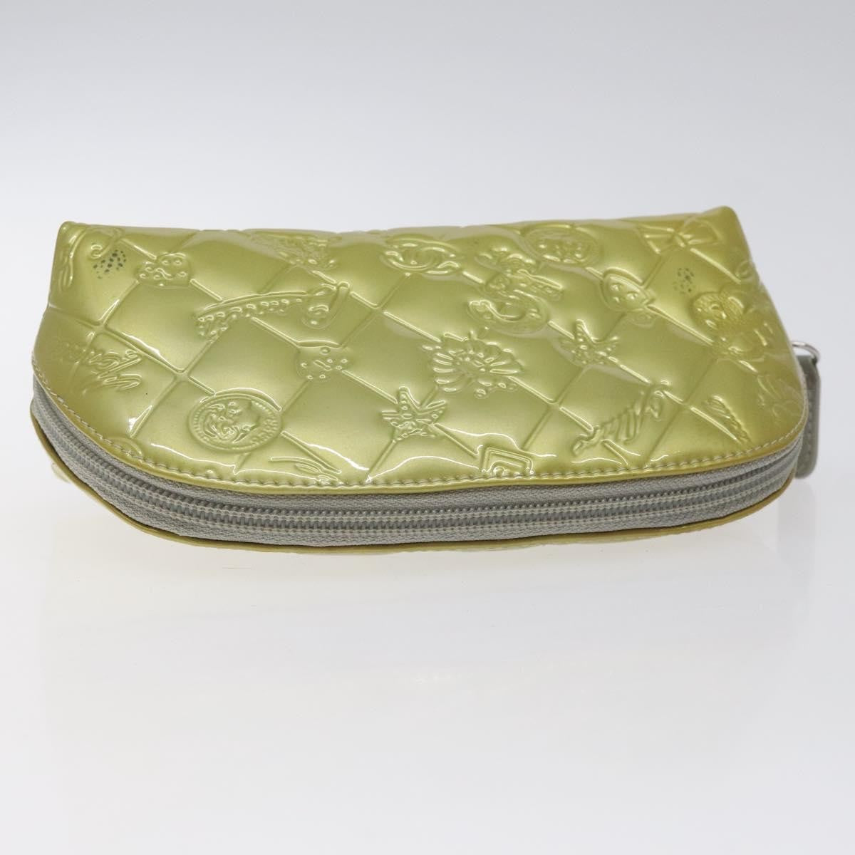 Chanel Vintage Toiletry Patent Leather Silver Other Clutche & Pouche Bag (Pre-Owned)