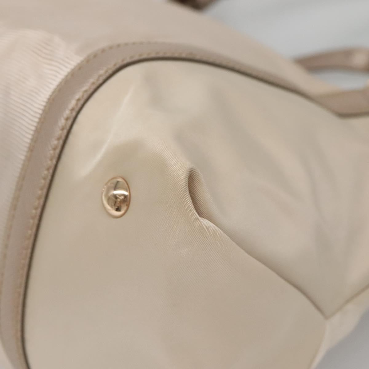 Salvatore Ferragamo Vala Nylon Beige Nylon Handbag (Pre-Owned)