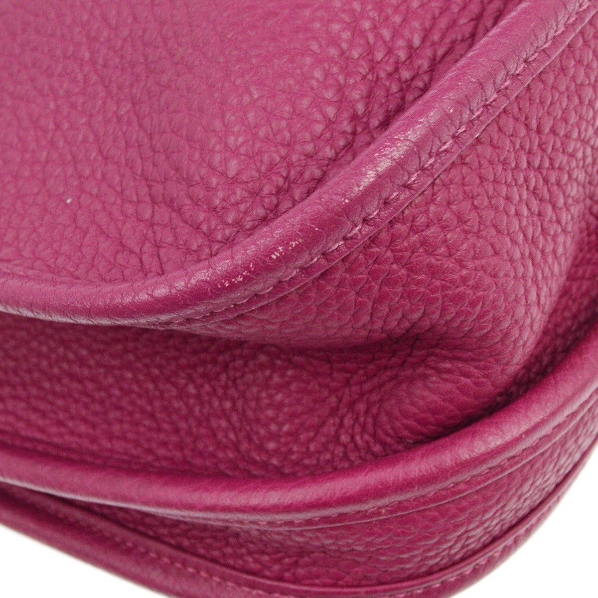 Hermes Evelyne Bag Gen Iii Clemence Pink Leather Handbag (Pre-Owned)