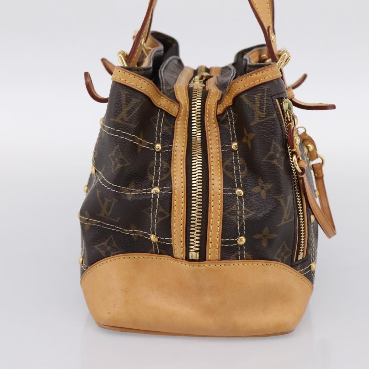Louis Vuitton Riveting Monogram Canvas Brown Canvas Shoulder Bag Bag (Pre-Owned)