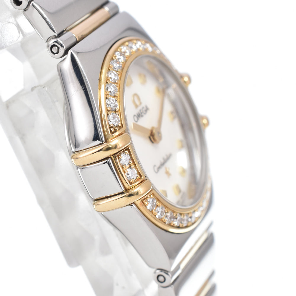 Omega Constellation My Choice Quartz Stainless Steel With Diamond Bezel And Mother Of Pearl Watch (Pre-Owned)