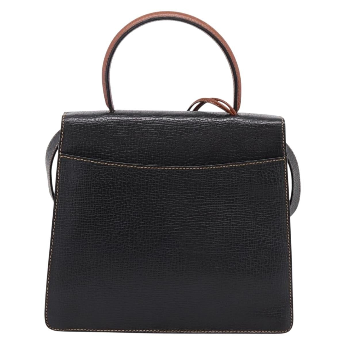 Loewe Barcelona Leather Black Leather Shoulder Bag Bag (Pre-Owned)