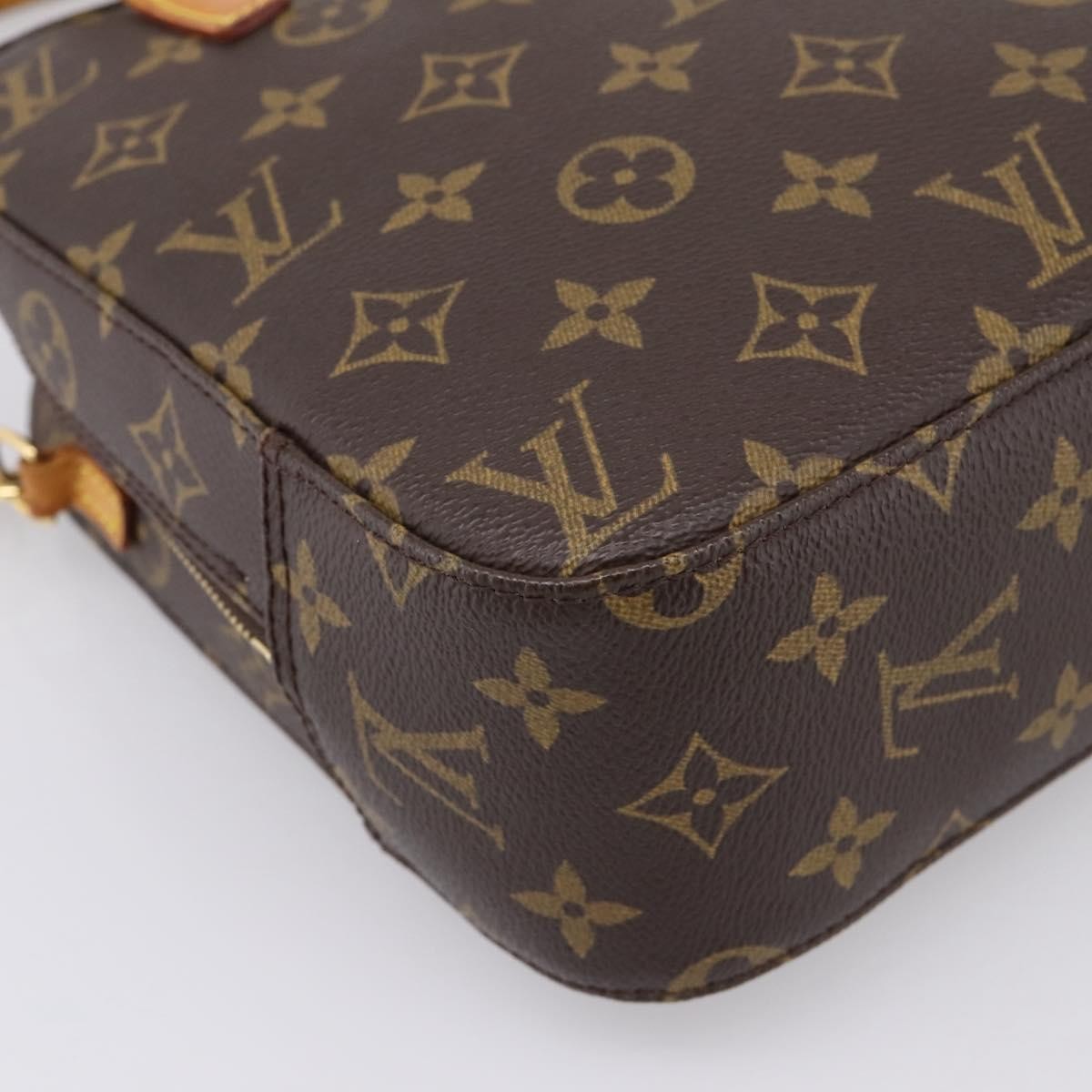 Louis Vuitton Spontini Monogram Canvas Brown Canvas Handbag (Pre-Owned)
