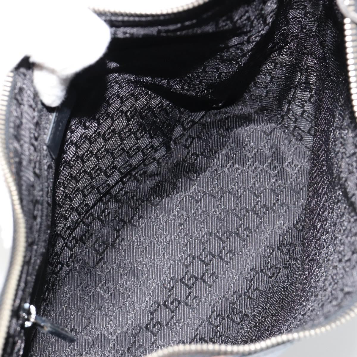 Gucci Zip Hobo Leather Black Leather Handbag (Pre-Owned)