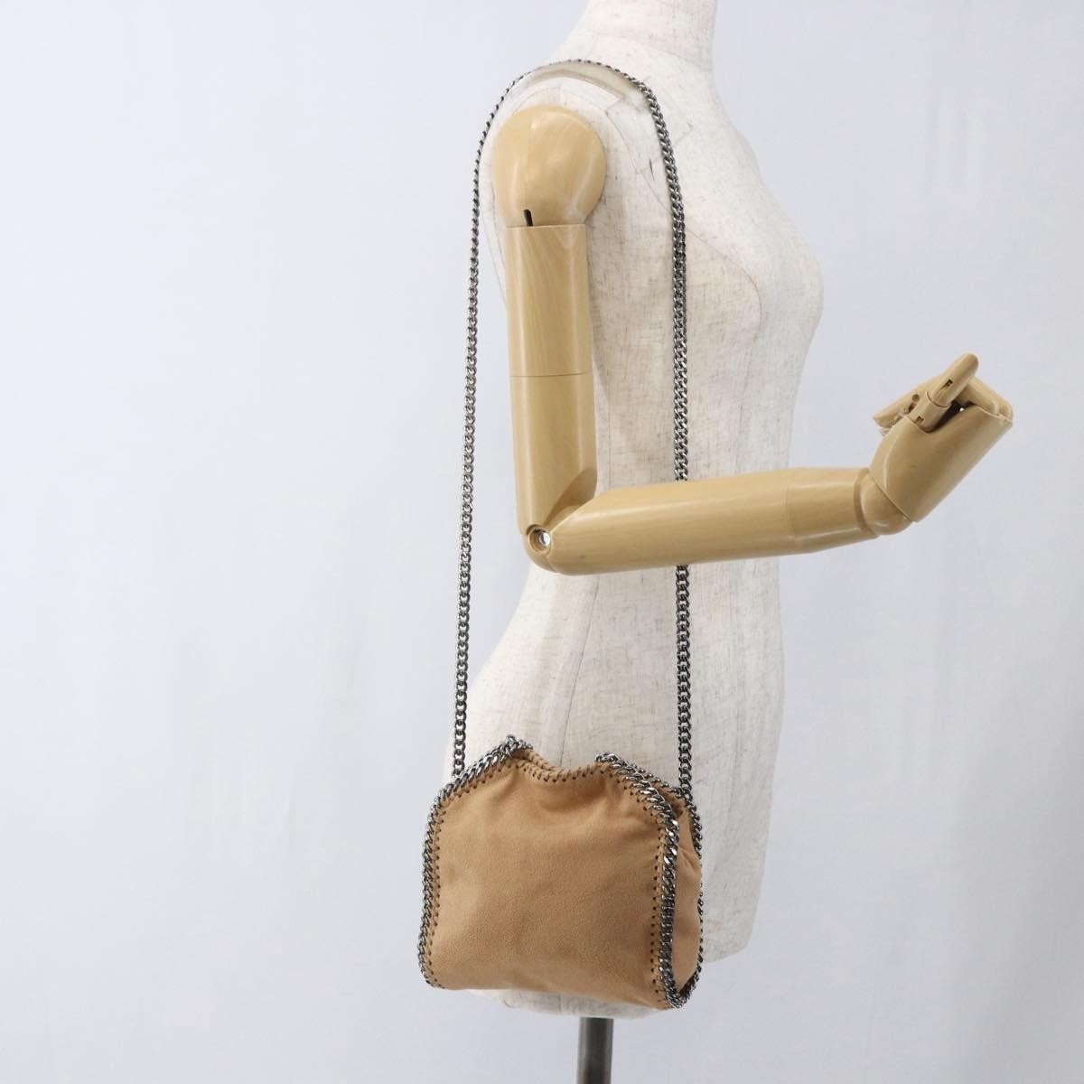 Stella Mccartney Falabella Fold Over Shaggy Deer Beige Polyester Shoulder Bag Bag (Pre-Owned)