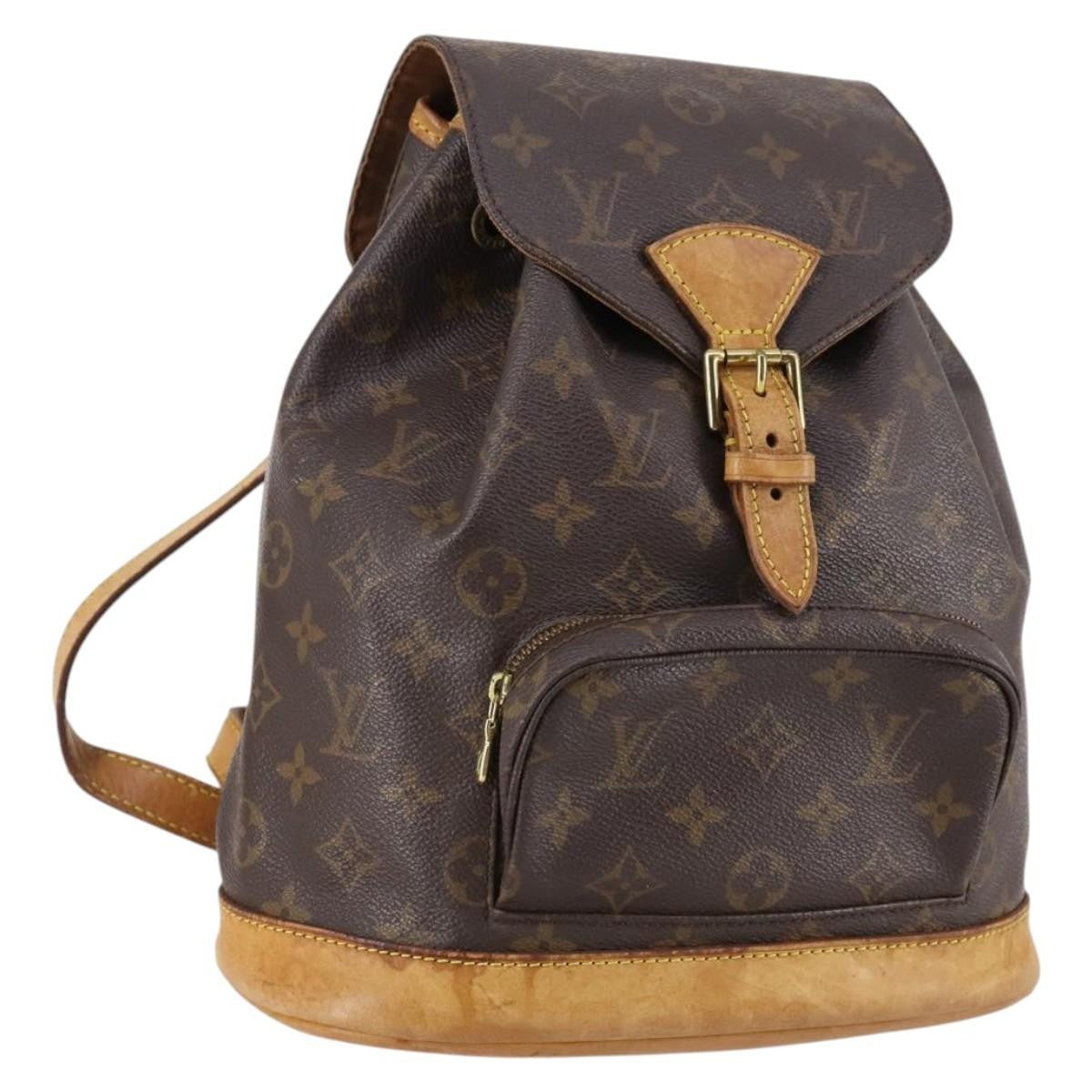 Louis Vuitton Vintage Montsouris Monogram Canvas Brown Canvas Backpack Bag (Pre-Owned)