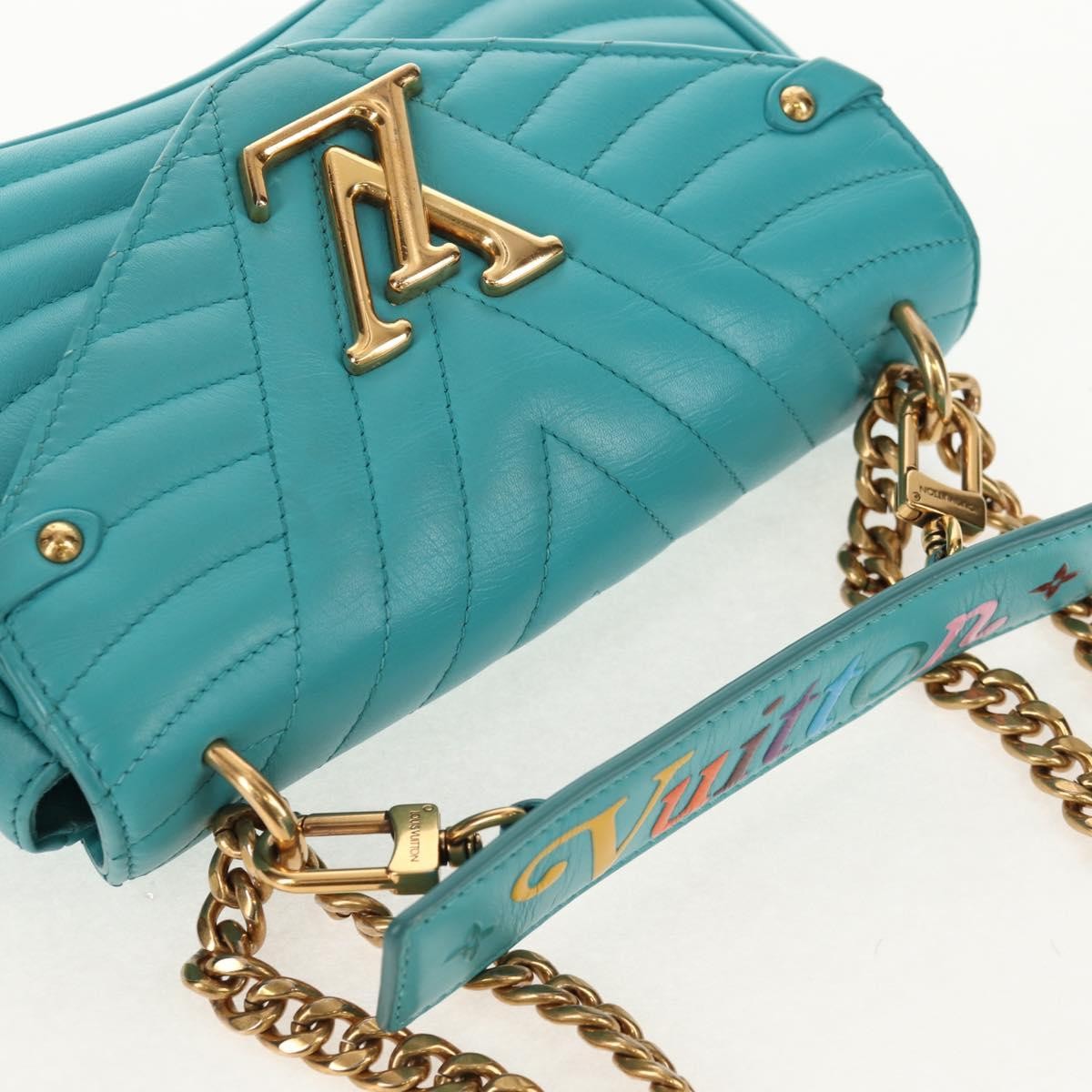 Louis Vuitton New Wave Chain Quilted Leather Blue Leather Shoulder Bag Bag (Pre-Owned)
