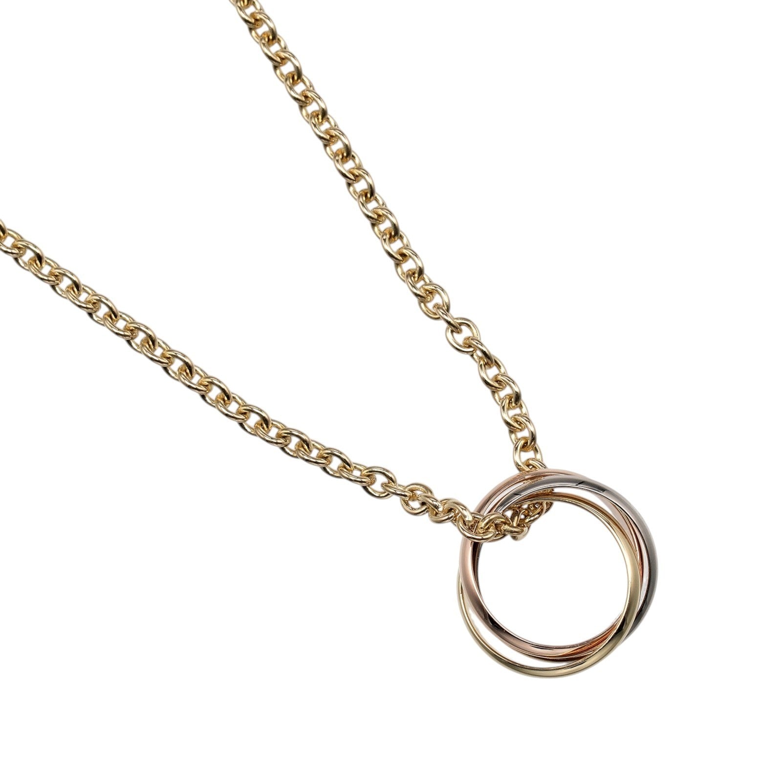 Cartier Trinity Pendant 18K Tricolor Gold Gold Yellow_Gold Necklace Jewelry (Pre-Owned)